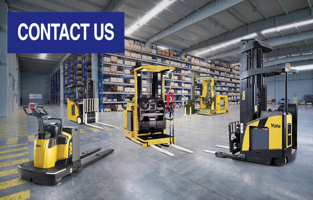 Yale lineup of narrow aisle electric forklift solutions for busy warehouses and 3PL's.